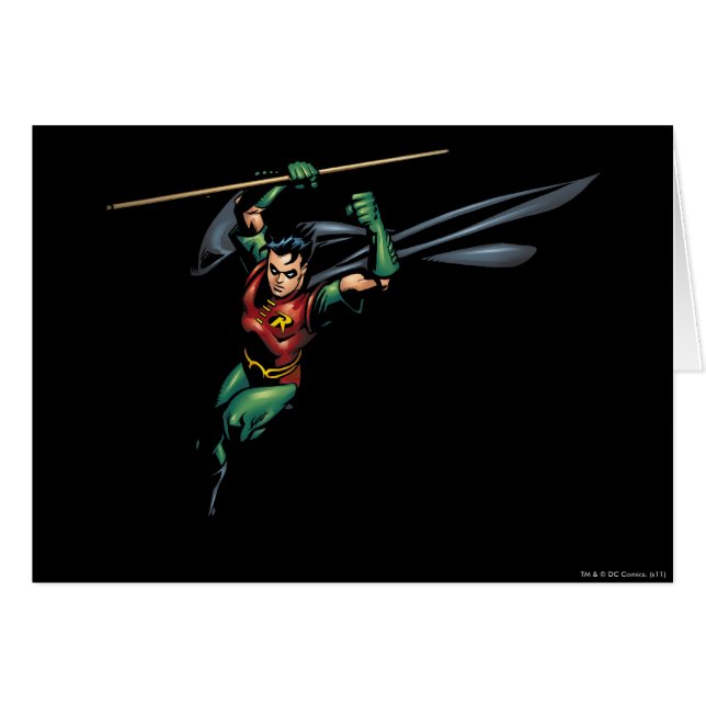 Robin with Staff - Leaps (Front Horizontal)