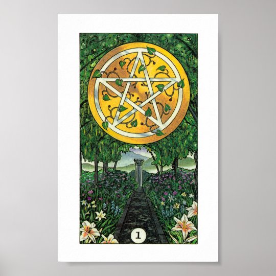 Robin Wood Tarot - Ace of Pentacles Poster