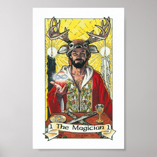 Robin Wood Tarot - Major 1 The Magician Poster (Front)