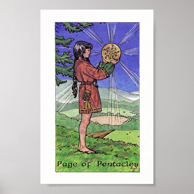 Robin Wood Tarot - Page of Pentacles Poster (Front)