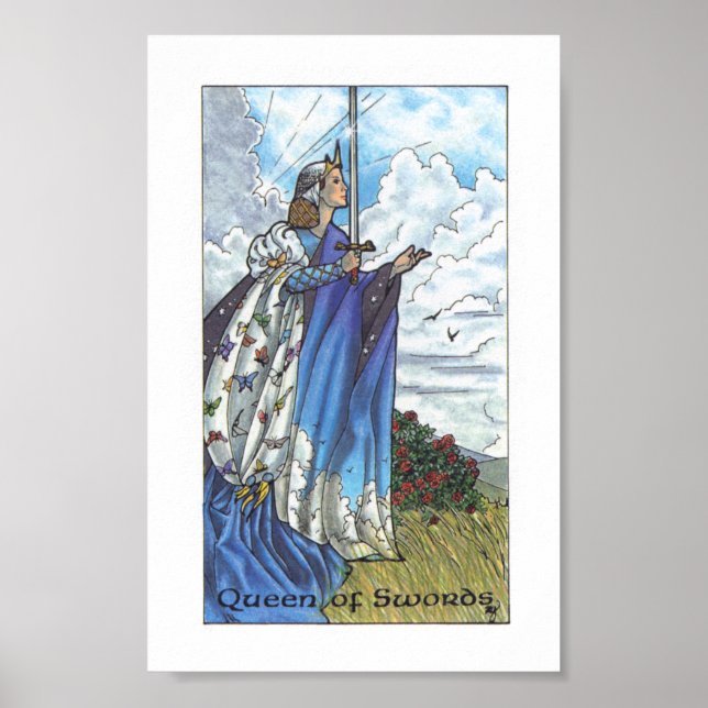 Robin Wood Tarot - Queen of Swords Poster (Front)