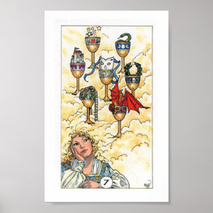 Robin Wood Tarot - Seven of Cups Poster