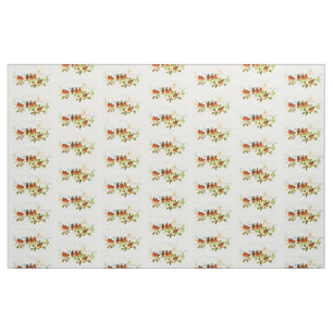 Robins and holly fabric