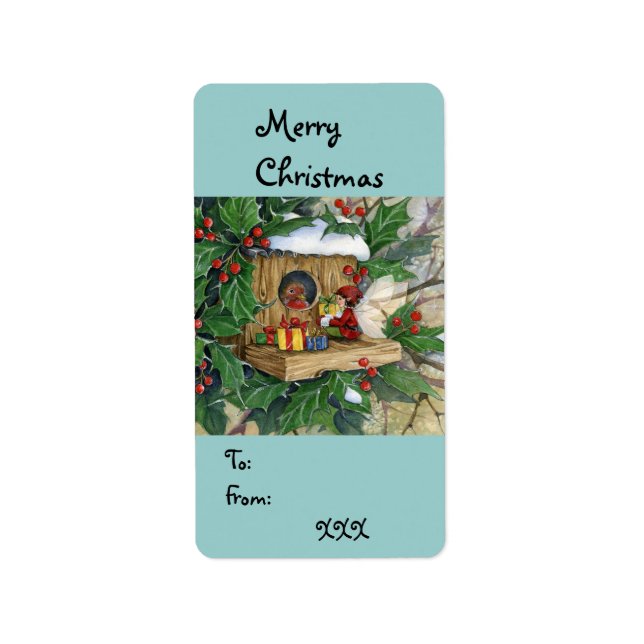 "Robin's Christmas" Tag-label Label (Front)