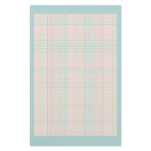 Robin's egg blue and pink grid stationery
