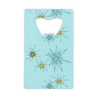 Robin's Egg Blue Atomic Starbursts Bottle Opener