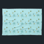 Robin's Egg Blue Atomic Starbursts Kitchen Towels<br><div class="desc">This Robin’s Egg Blue Iconic Atomic Starbursts Kitchen Towels pattern features iconic atomic starbursts. That’s right! The old school, robin’s egg blue coloured background with gold speckles is the perfect backdrop for the vibrant turquoise, soothing celery, and kitschy pear green coloured circles. The spots of colour are sporadically placed in...</div>