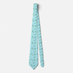 Robin's Egg Blue Atomic Starbursts Necktie