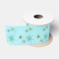 Robin's Egg Blue Atomic Starbursts Ribbon
