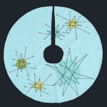 Robin's Egg Blue Atomic Starbursts Tree Skirt<br><div class="desc">This Robin’s Egg Blue Iconic Atomic Starbursts Christmas Tree Skirt (large print) pattern features iconic atomic starbursts. That’s right! The old school, robin’s egg blue coloured background with gold speckles is the perfect backdrop for the vibrant turquoise, soothing celery, and kitschy pear green coloured circles. The spots of colour are...</div>