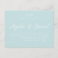 Robins Egg Blue  Classic Wedding Invitation RSVP