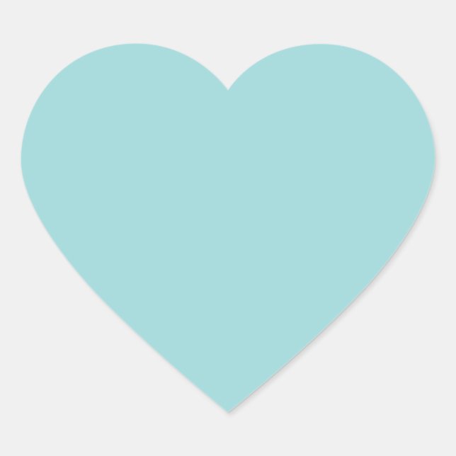 Robin's Egg Blue Decor Heart Sticker (Front)