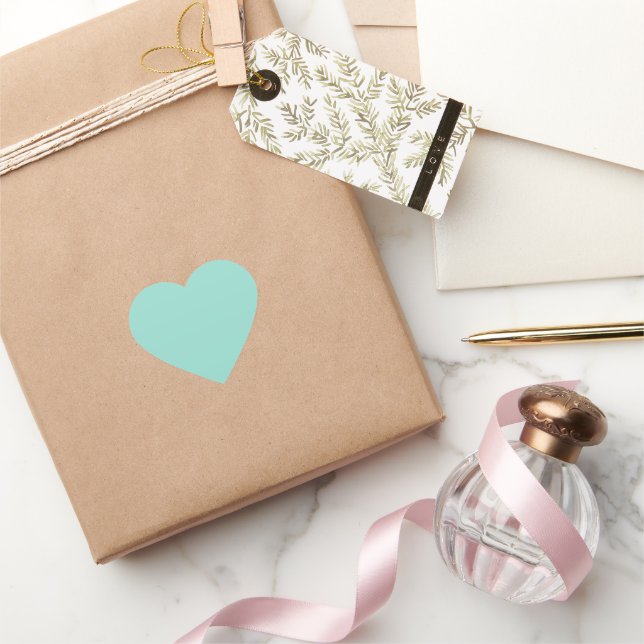 Robin's Egg Blue Heart Sticker (Gifting)