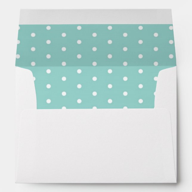 Robin's Egg Blue Jewellery Box with polka dots Envelopes (Back (Bottom))