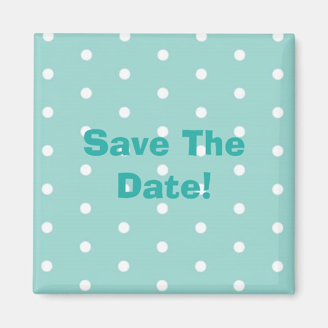 Robin's Egg Blue Jewellery Box with polka dots Magnet (Front)