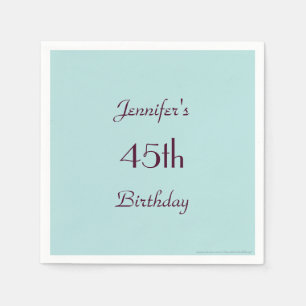 Robins Egg Blue Paper Napkins 45th Birthday Party