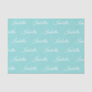 Robins Egg Blue Personalised Tissue Paper