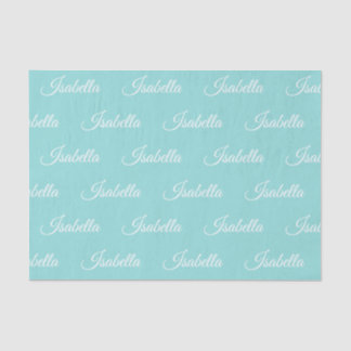 Robins Egg Blue Personalised Tissue Paper