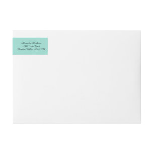 Robin's Egg Blue Solid Colour Wrap Around Label