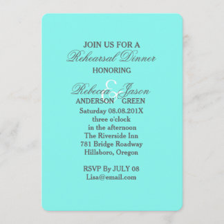robin's egg blue turquoise aqua blue wedding invitation