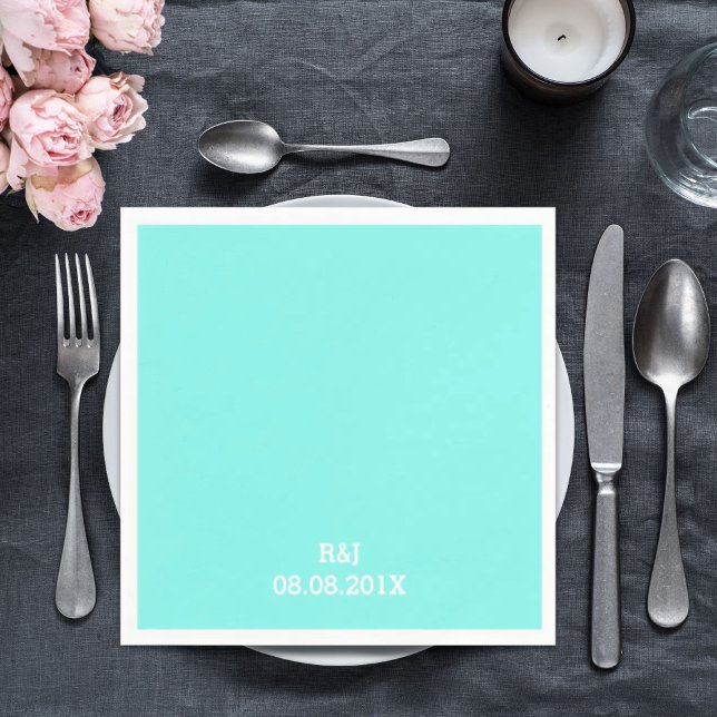 robin's egg blue turquoise aqua blue wedding napkin (robin's egg blue turquoise aqua blue wedding paper napkins)