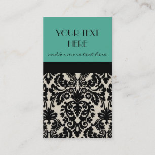 Robin's Egg Damask Business Card
