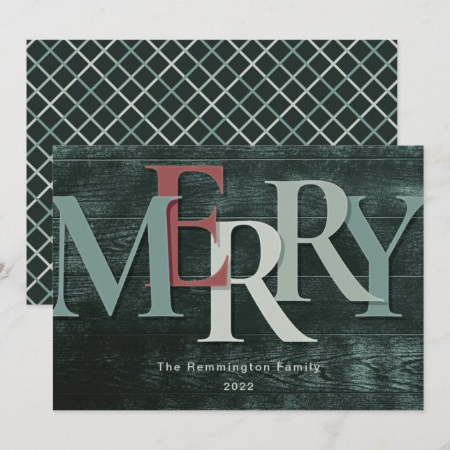 Robin's Egg Merry Holiday New Year Card (Front/Back)