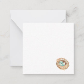 Robins Egg Nest Card Blank Invite Note Letter