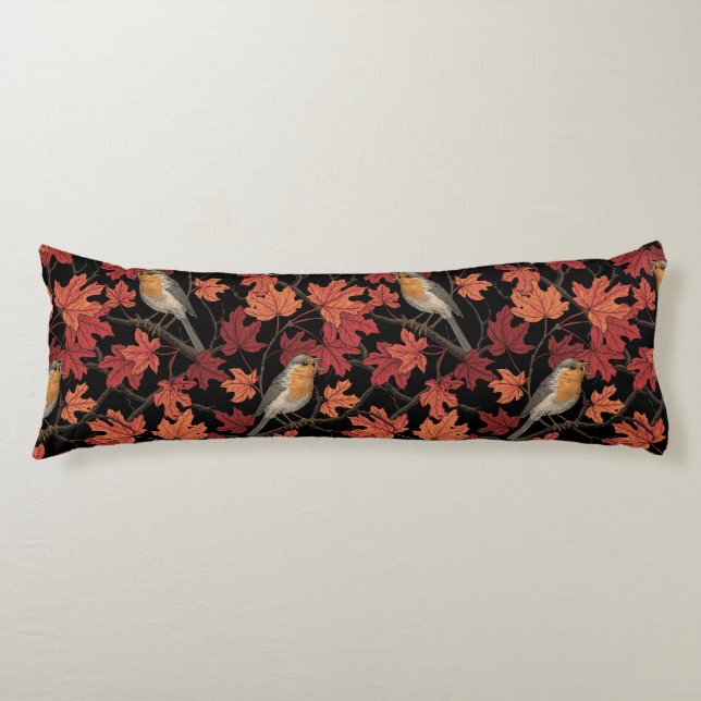 Robins in maple tree body cushion (Front)