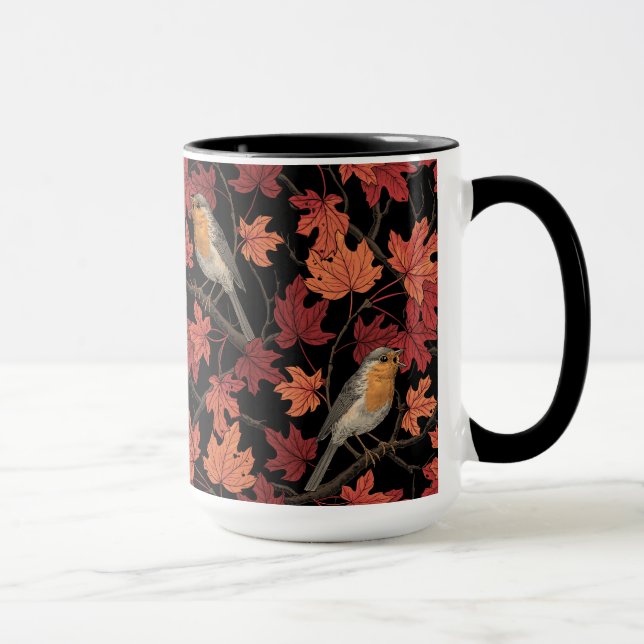 Robins in maple tree mug (Right)