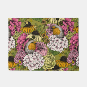 Robins in the garden 2 doormat