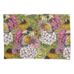 Robins in the garden 2 pillowcase