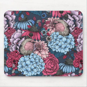 Robins in the garden 3 mouse mat