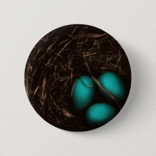 Robin's Nest Photo 6 Cm Round Badge