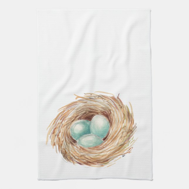 Robin's Nest Tea Towel (Vertical)