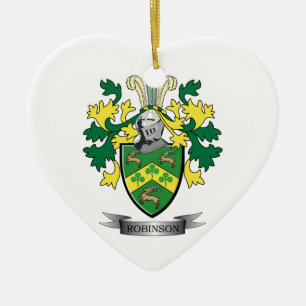 Robinson Coat of Arms Ceramic Tree Decoration