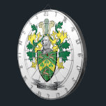Robinson Coat of Arms Dartboard<br><div class="desc">Get your Robinson surname family crest or coat of arms printed on all these inexpensive gifts.  English Robinson Family Crest and Robinson Coat of Arms</div>