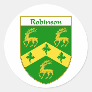 Robinson Coat of Arms/Family Crest Classic Round Sticker