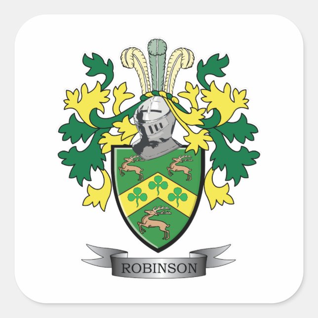 Robinson Coat of Arms Square Sticker (Front)
