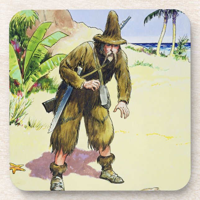 Robinson Crusoe, from 'Peeps into the Past', publi Coaster (Front)