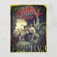Robinson Crusoé opera vintage poster