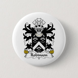 Robinson Family Crest 6 Cm Round Badge
