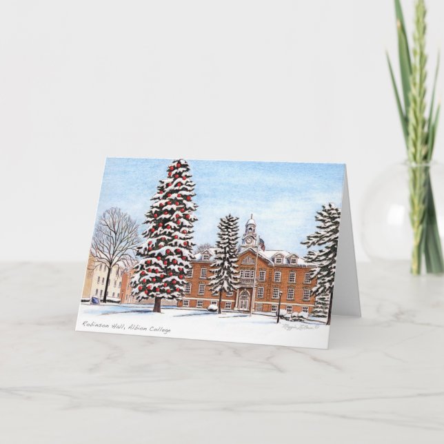 Robinson Hall, Albion College notecard (Front)
