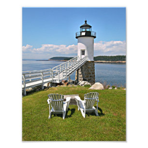 Robinson Point Lighthouse, Isle Au Haut, Maine Photo Print
