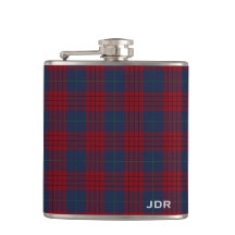 Robinson Tartan Monogram Navy Blue and Red Plaid