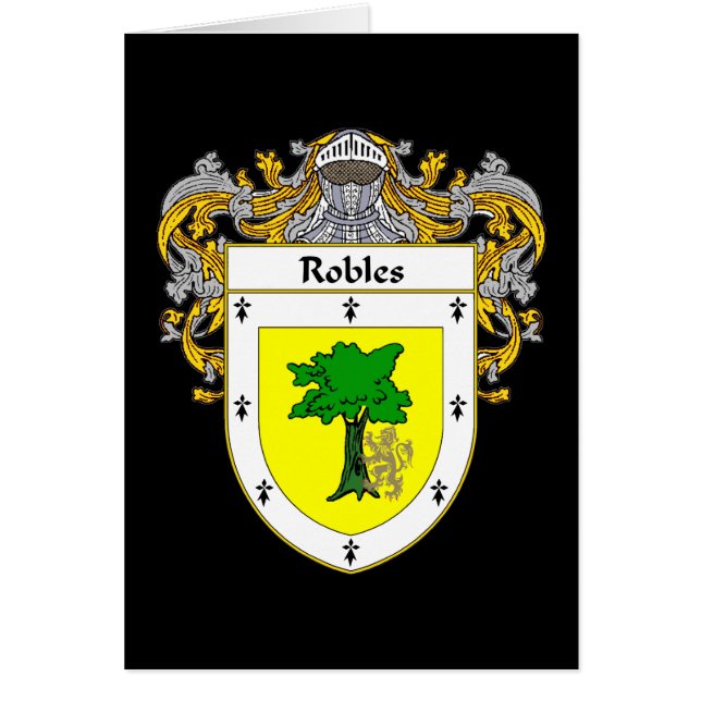 Robles Coat of Arms (Mantled) (Front)