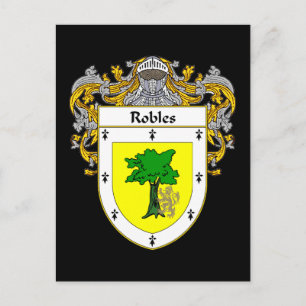 Robles Coat of Arms (Mantled) Postcard