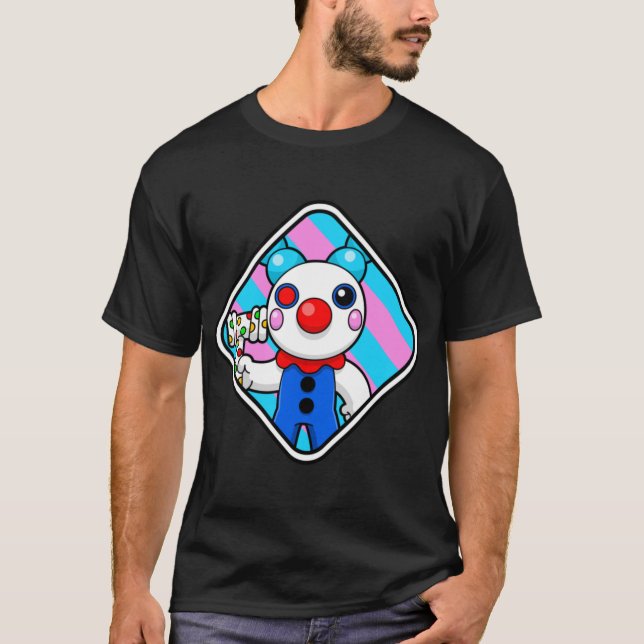 Roblo Piggy Clown retro gift T-Shirt (Front)