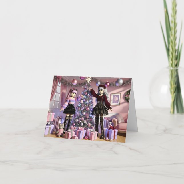Robloxo's Emo Girls Christmas Card (Front)