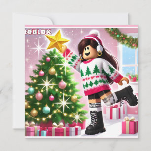 Robloxo's Teen Girls Preppy Christmas Card